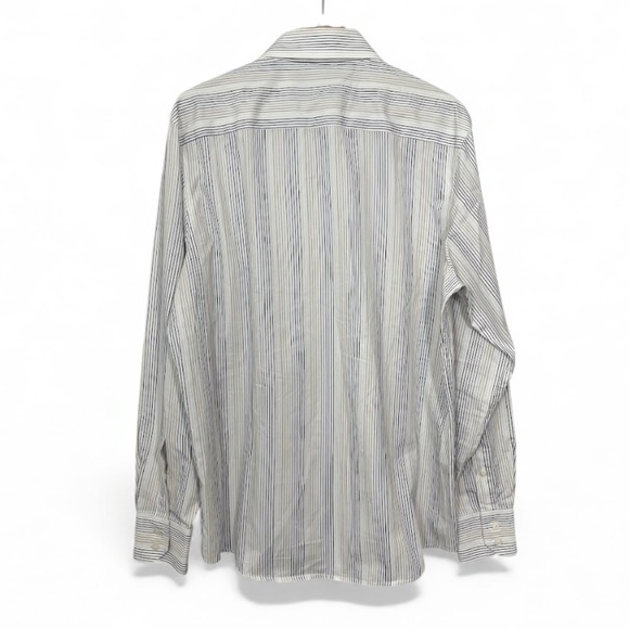 INC International Concepts Classic Fit Striped Dress Shirt Size Large Office - Picture 3 of 6